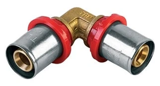 Presuojama alkūnė TDM Brass 1665, 20mm, žalvaris