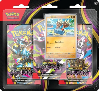 Pokemon - TCG Mega Evolution Pitch Juodas 3-Pack Blister Booster