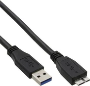 Kabelis USB InLine USB-A - micro-B 1 m Juodas (35410) kaina