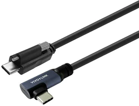 Kabelis USB VivoLink USB-C - USB-C 1.5 m Juodas (USB-C to USB-C Angled Cable)
