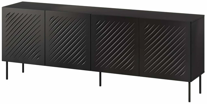 SIENA chest of drawers 200x40x75 matte juodas
