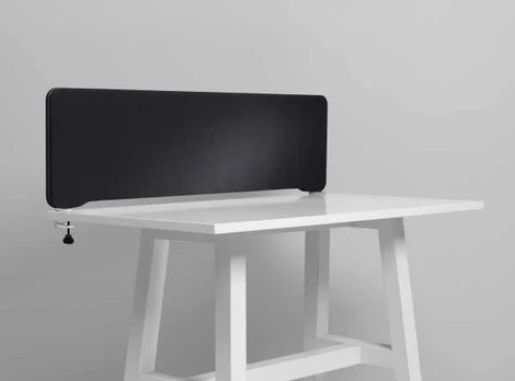 Skærmvæg til bord Lintex Edge sort 800x400mm