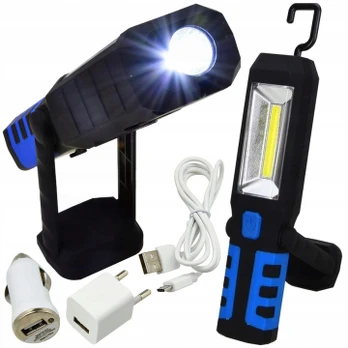Nešiojama LED darbo lempa 3in1 su akumuliatoriumi