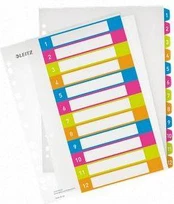 Leitz 12440000 - Mehrfarben - Polypropylene (PP) - Numerisch - Porträt - A4+ (1244-00-00)