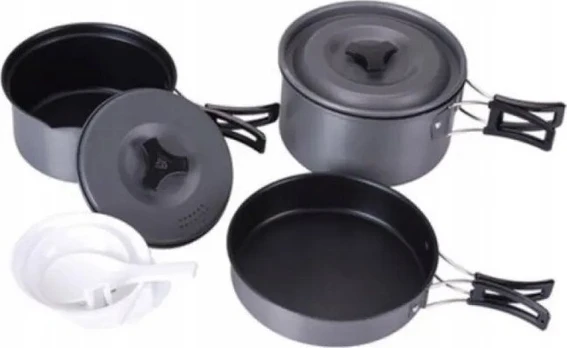 Turistinių puodų rinkinys Fire-maple 4in1, pilkas