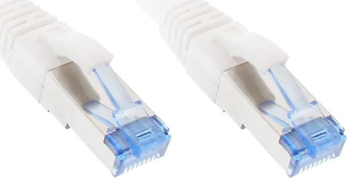 InLine Komutacinis kabelis - S / FTP (PiMf) - Kat.6A - 500MHz - Be halogenų - Varis - Baltas - 20m (76820W)