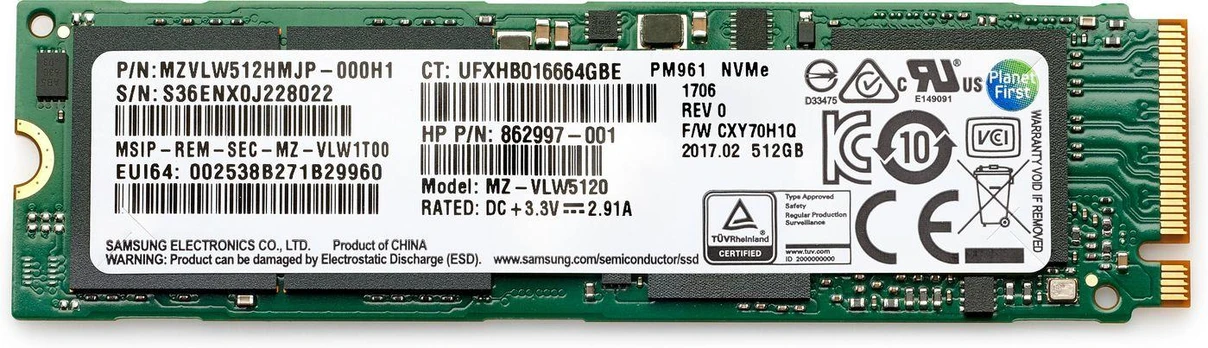 Hewlett Packard (HP) 1TB PCIe NVME TLC SSD