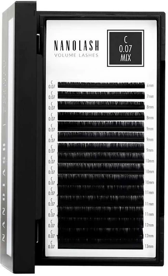 Nanolash VOLUME LASHES false eyelashes 0.07 C #6-13 mm 1 u