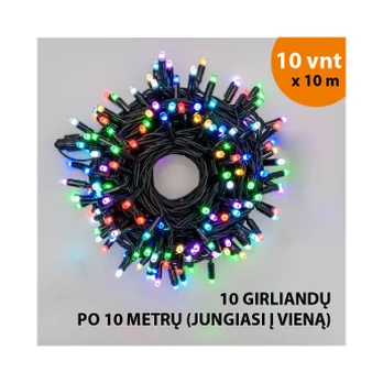 Lemputės eglutei 100 m PROLED RGB