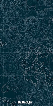 Greitai džiūstantis dvipusis rankšluostis Dr.Bacty XL „Map“ 70×140 cm