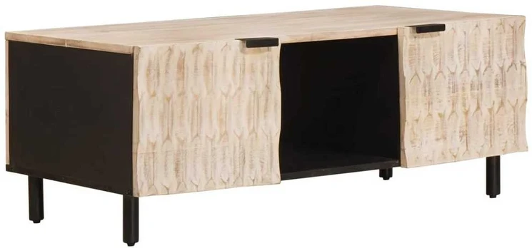 Kavos staliukas Balta 100 x 54 x 40 cm Kietas mango medis