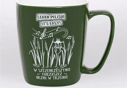 Nadwyrazcom Green Beetle ceramic mug sounds ...