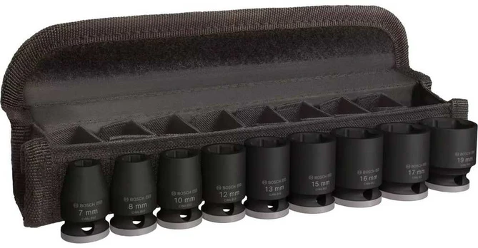PRO Impact socket set 3/8", 9 pieces