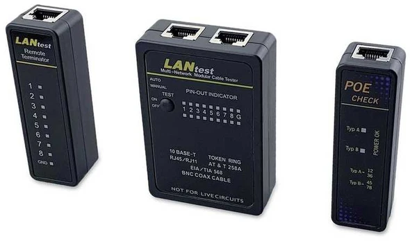 Equip Network Cable Tester, Rj45, Bnc, Poe