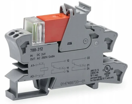 Wago sąsajos relė 2P 16A 24V DC RT2 (788-312)