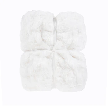 Pledas Domoletti Luxury PomPom, balta, 150 cm x 200 cm