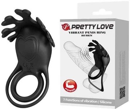 PRETTY LOVE - RUBEN VIBRATOR RING 7 VIBRATIONS SILICONE