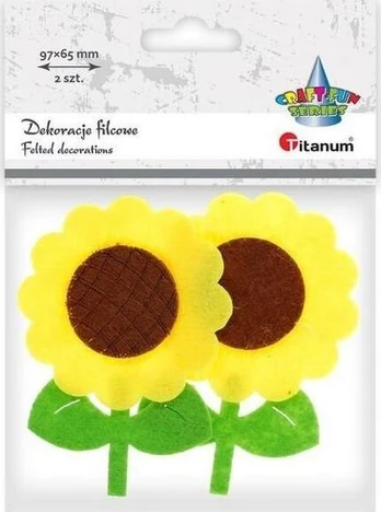 3D veltinio saulėgrąžos 2vnt - Titanum