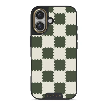 Retro Grid - iPhone 16 Case, Elite Dark (MagSafe) / Gold