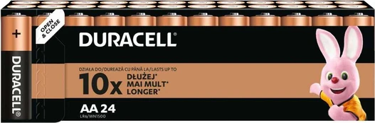 Duracell Baterie basic aa/lr6 lizdinė plokštelė 24 vnt.