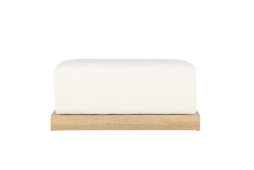 Ivy Ottoman - Woodlook / White boucle