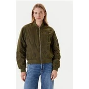 Guess Bomber striukė W5YL08 WHDK2 Chaki Regular Fit