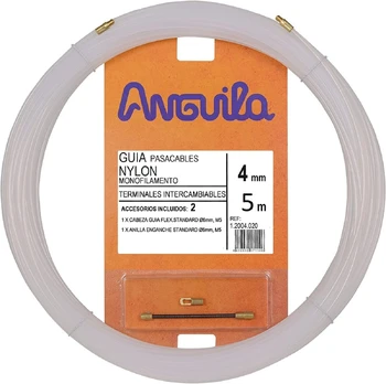 Kabelio pratraukėjas nailoninis (5m, 4mm, baltas, nailonas)