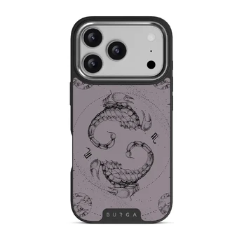 Scorpio - iPhone 17 Pro Case, Elite Dark (MagSafe) / Silver / Purple