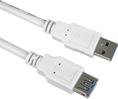 USB kabelis PremiumCord USB-A - USB-A 5 m Balta (ku3pa5w)