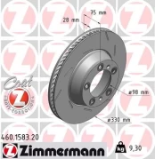 Stabdžių diskas ZIMMERMANN 460.1583.20 kaina