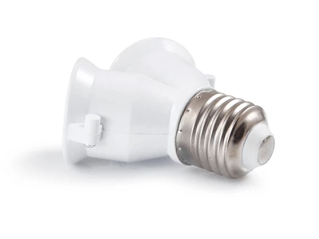 LED lemputės adapteris - adapteris iš E27 lizdo į dvigubą E27 lizdą