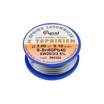 Lydmetalis ritėje d 3.0 mm 100gr SN60PB40