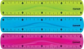 Plastikinės lanksčios liniuotės 20 cm