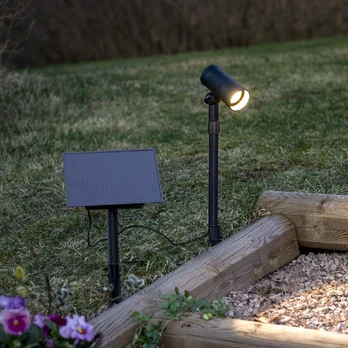 LED saulės energijos prožektorius „Powerspot“, 53 cm, 250 lm, juodas, su