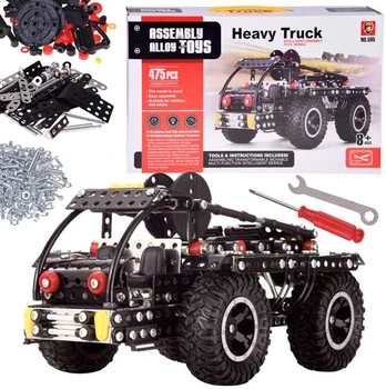 Metal construction blocks off-road TRUCK + tools 475pcs ZA5899