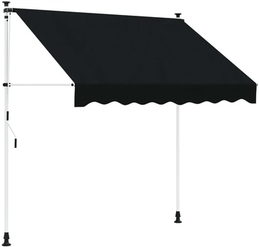 Rankinė sulankstoma markizė Juoda 150 cm