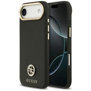 Dėklas Guess Grained Strass Logo MagSafe do iPhone Air juoda