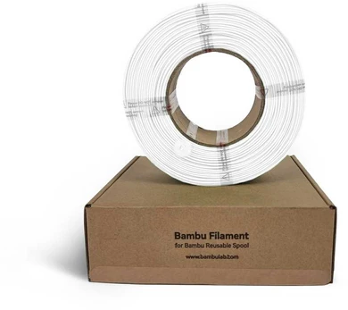 3D Plastikas - Filamentas ABS Refill/Papildymas baltos spalvos | 1.75 mm, 1kg | Bambu Lab