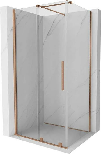 Dušo kabina Mexen Velar, Brushed copper, 130 x 75 cm