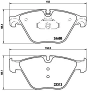 Stabdžių trinkelių rinkinys, diskinis stabdys BREMBO P06074 kaina