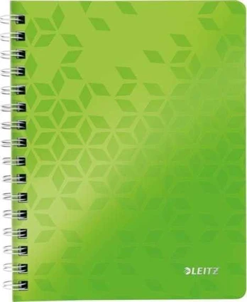 Leitz KOŁOZESZYT A4/80 KRATKA LEITZ WOW Žalias 1szt
