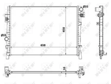 Variklio radiatorius NRF NRF 53901