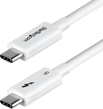 StarTech StarTech TBLT5MM80CM240WWH kabelis Thunderbolt 0,8 m 120 Gbit/s Baltas