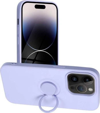 Dėklas Oem SILICONE RING case for IPHONE 14 Pro violet