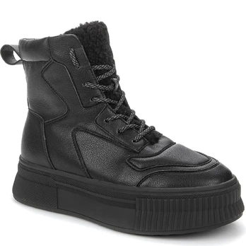 Pašiltinti aulinukai moterims, Juoda, WARM BOOTS
