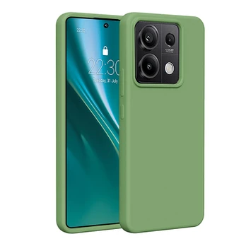 Dėklas Etteri Silicone case for Xiaomi Redmi Note 13 Pro 5G light žalias