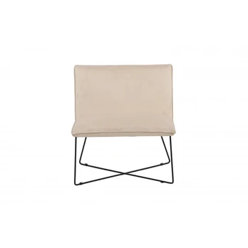 Fotelis X-lounge - beige velvetas