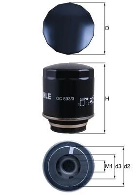Alyvos filtras KNECHT OC 593/3