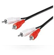 MicroConnect 2xRCA - 2xRCA - 0.5m - 2 x RCA - 2 x RCA - 0.5 m - Juodas