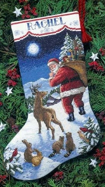 Simplicity Creative Corp Kalėdų senelio atvykimas kalėdinės kojinės D08683